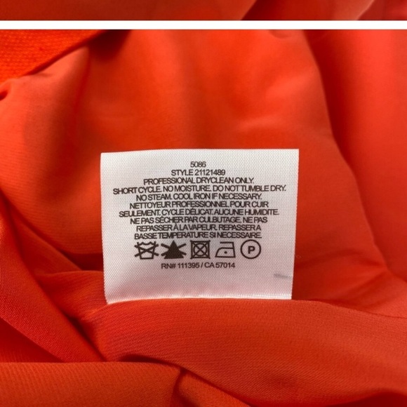 Tory Burch Leena Twill Sheath Midi Knee Length Dress Red Sz 6 - Picture 14 of 16